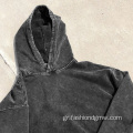 Ανδρική vintage γαλλική terry βαμβακερή puff εκτύπωση hoodie